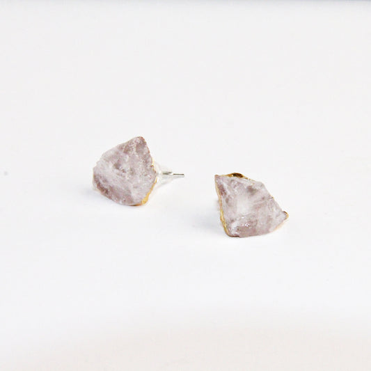 Raw White Crystal Earrings