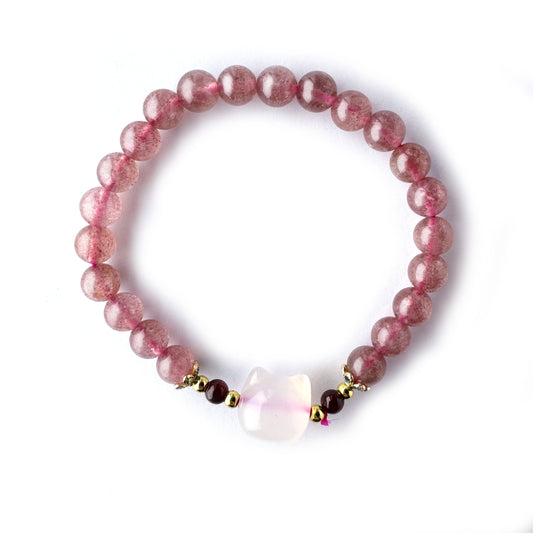 Roze Quartz Cat Bracelet