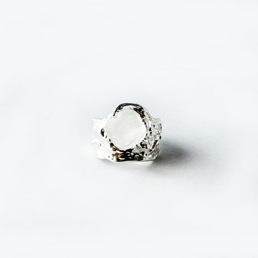 White Crystal Ring