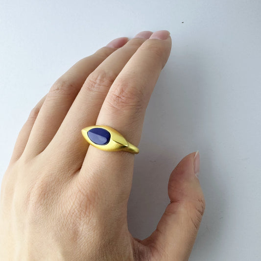 Lapis Lazuli Gold Spiritual Ring